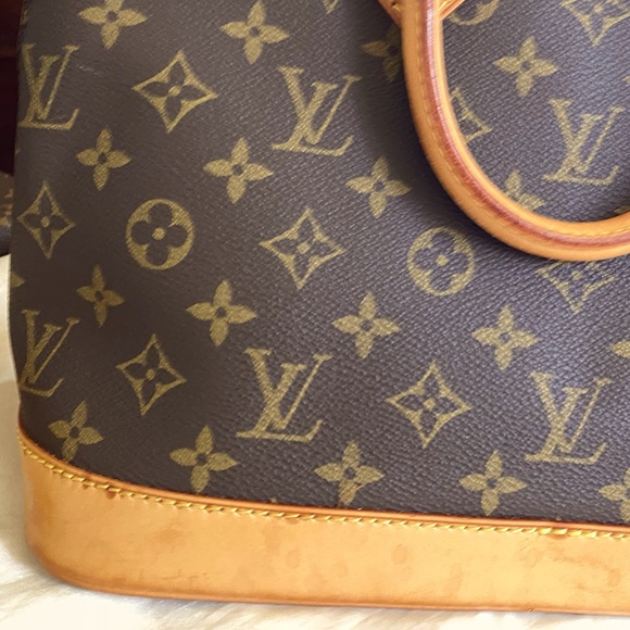 VINTAGE LOUIS VUITTON MONOGRAM ALMA PM BROWN LEATHER CANVAS SATCHEL/HANDBAG - Picture 9 of 16